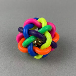 Interactive Woven Rainbow Pet Chew Ball
