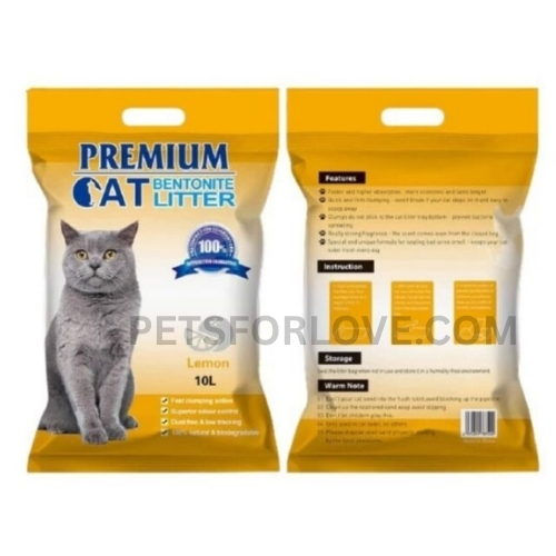 Premium Bentonite Cat Litter – Lemon Scent Premium Bentonite Cat Litter – Lemon Scent