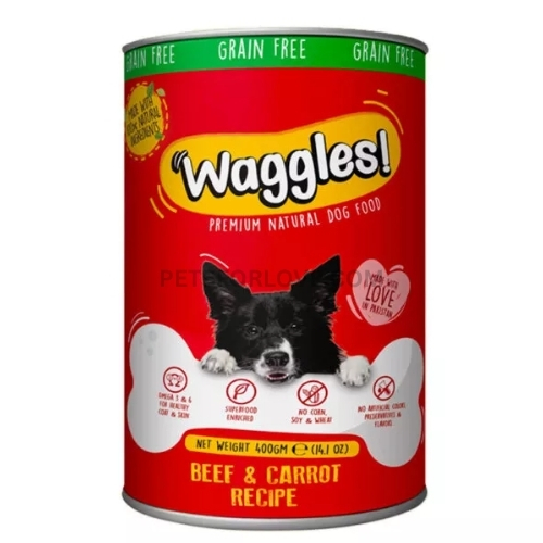 Waggles Grain Free Canned Food for Dogs Waggles Grain Free Canned Food for Dogs