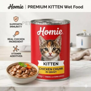 Homie Chunks In Gravy Kitten Food Tin – 400 Gram